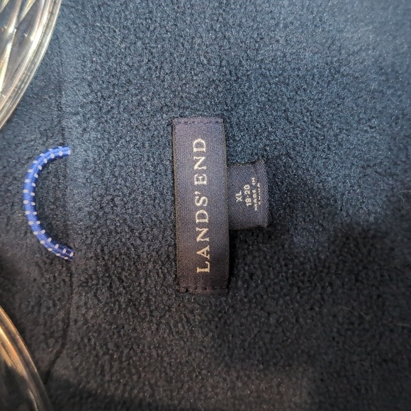 Lands End Blue Hooded Winter Jacket - Picture 5 of 6